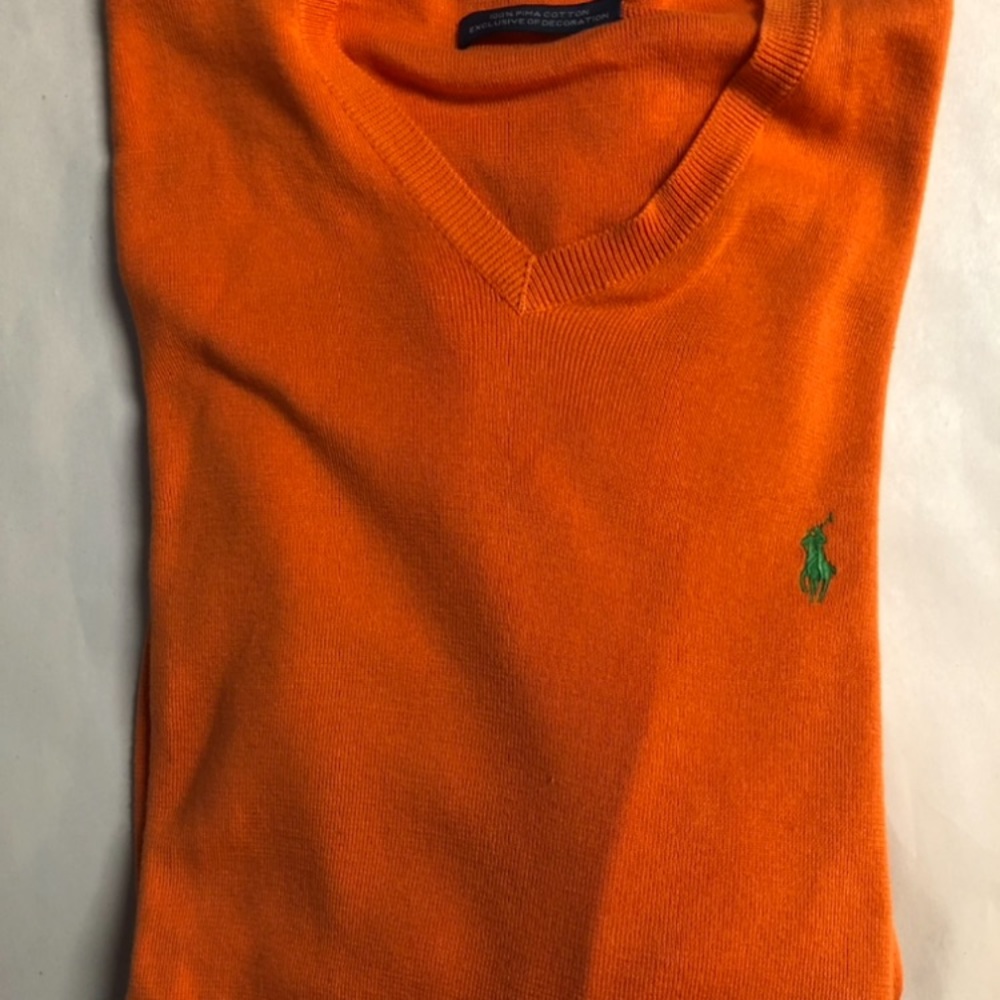 Used Polo Ralph Lauren orange sweater